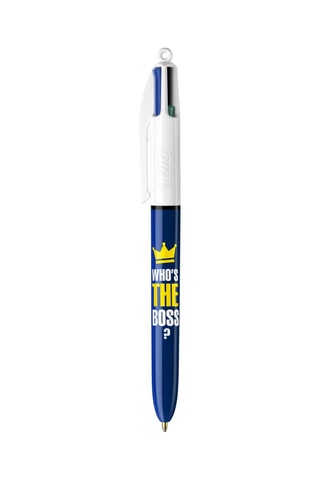 12 stylos-bille 4 couleurs Message - 4 encres