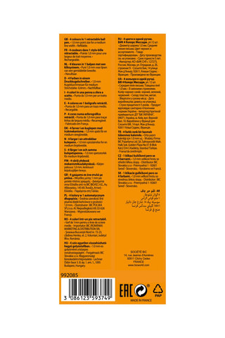 12 stylos-bille 4 couleurs Message - 4 encres