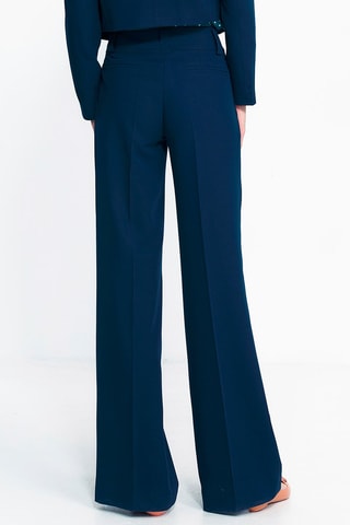 Broek Wide Legs Marineblauw