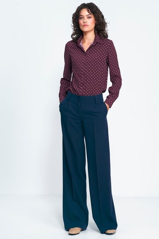Broek Wide Legs Marineblauw