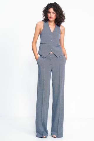 Broek Wide Legs Blauw 