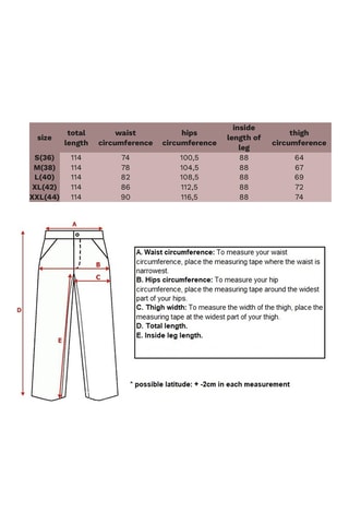 Broek Wide Legs Blauw 