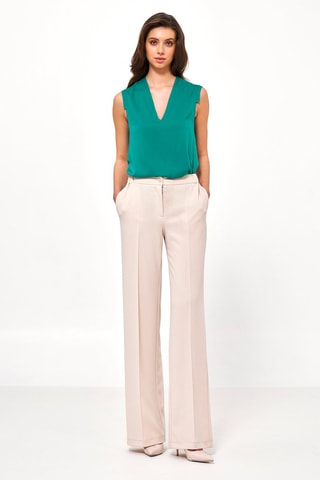 Broek Wide Legs Beige