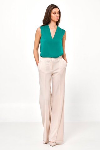 Broek Wide Legs Beige