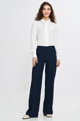 Broek Wide Legs - Marineblauw