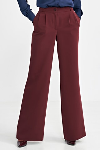 Broek Wide Legs - Bordeauxrood