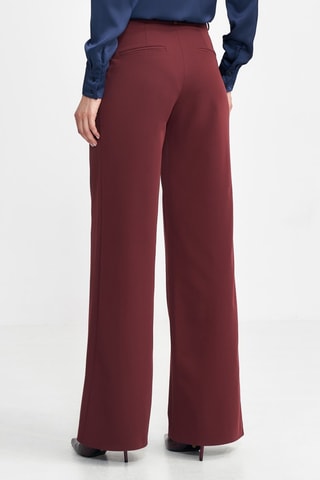 Broek Wide Legs - Bordeauxrood
