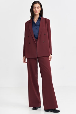 Broek Wide Legs - Bordeauxrood