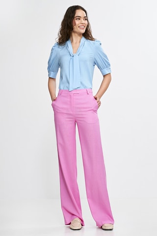 Linnen Broek Bootcut - Roze