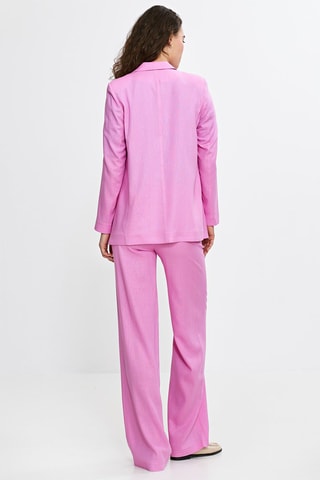 Linnen Colbert Regular Fit - Roze