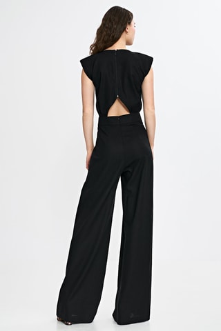 Linnen Jumpsuit Regular - Zwart