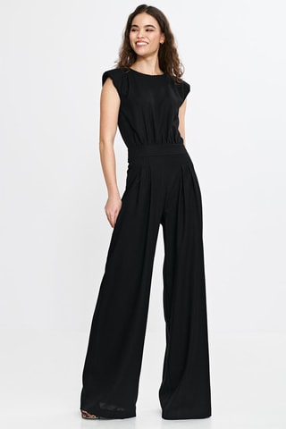 Linnen Jumpsuit Regular - Zwart