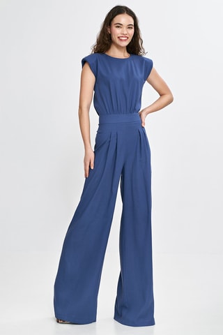 Linnen Jumpsuit Regular - Blauw