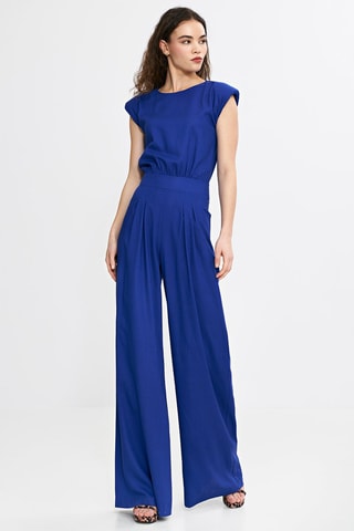 Linnen Jumpsuit Regular - Blauw