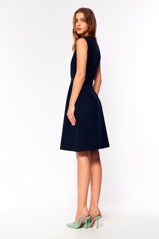 Trapezium Jurk - Marineblauw