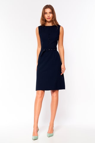 Trapezium Jurk - Marineblauw
