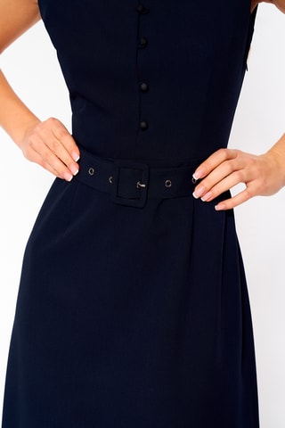 Trapezium Jurk - Marineblauw