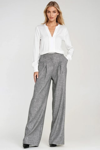 Broek Wide Legs Hoge Taille - Gemêleerd Grijs