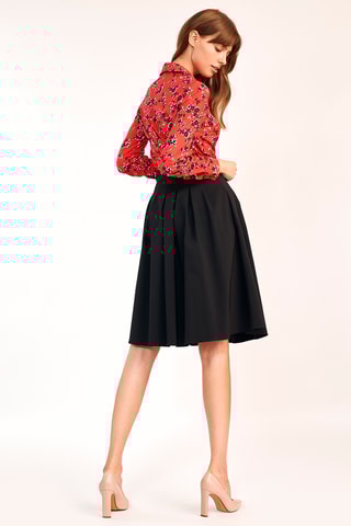 Plissérok met Hoge Taille- Zwart