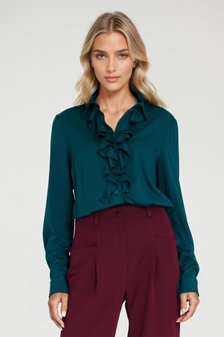 Blouse Slim Fit - Smaragdgroen