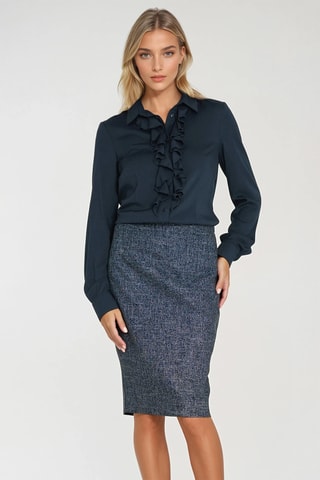 Blouse Slim Fit - Marineblauw