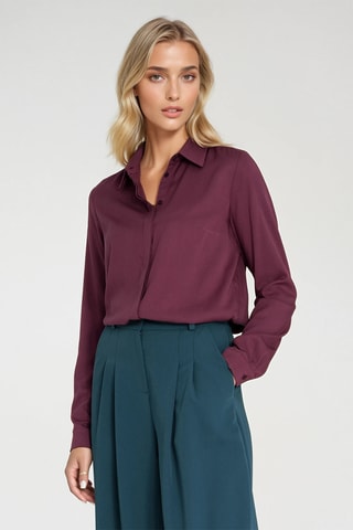 Blouse Regular Fit - Bordeauxrood