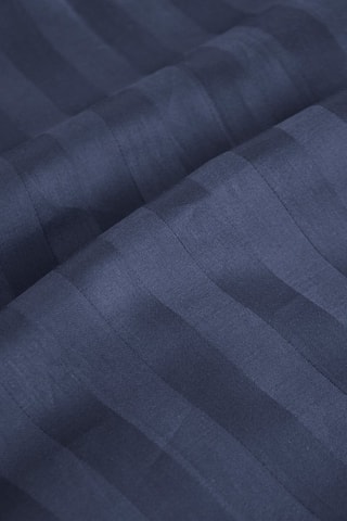 2 fronhas em cetim de algodão 80 fios/cm² Dobby - Azul-escuro