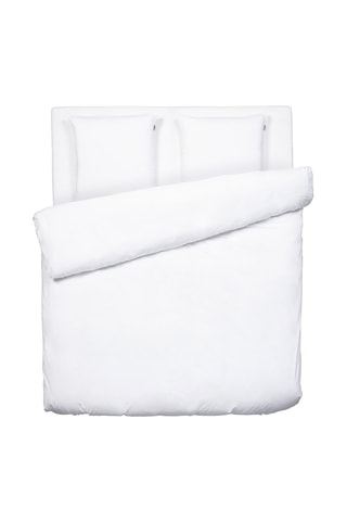 Conjunto de edredão em cetim de algodão 200 fios/cm² Liso - Branco