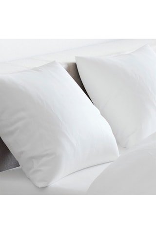 Conjunto de edredão em cetim de algodão 200 fios/cm² Liso - Branco