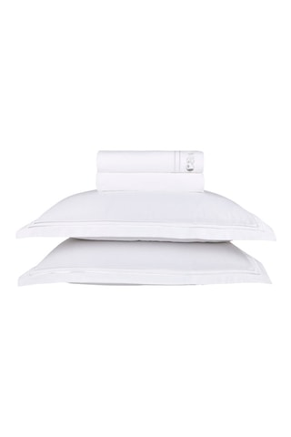 Conjunto de lençóis em cetim de algodão 80 fios/cm² La Rochelle - Branco
