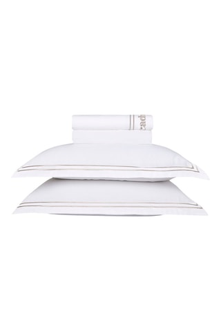 Conjunto de lençóis em cetim de algodão 80 fios/cm² La Rochelle - Toupeira branco