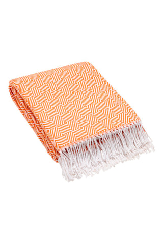 Manta tecida Florence - Laranja - 130 x 180 cm