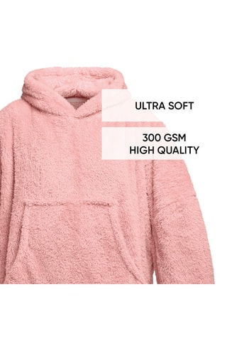 Sweat com capuz polar - Rosa