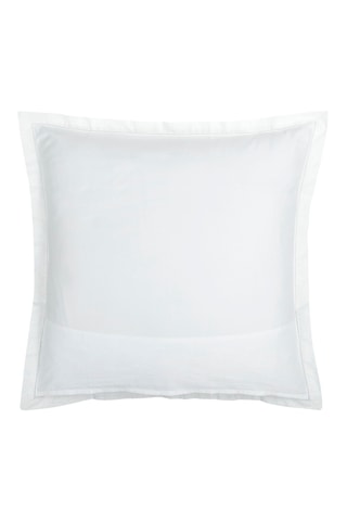2 fronhas em cetim de algodão 160 fios/cm² Fleur royale - Branco