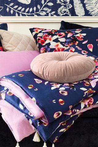 Almofada em veludo Larissa - Rosa - 35 x 35 cm