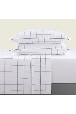 Conjunto de lençóis em cetim de algodão 80 fios/cm² Caren - Branco