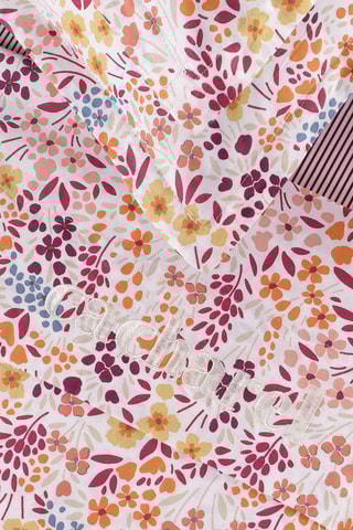 Conjunto de lençóis reversível em cetim de algodão 80 fios/cm² Fleurs des champs - Bordô
