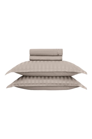 Conjunto de lençóis em cetim de algodão 80 fios/cm² Dobby stripe woven - Toupeira