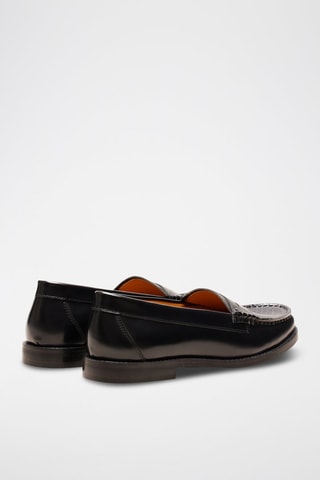 Mocassins en cuir verni Victoire  - Noir