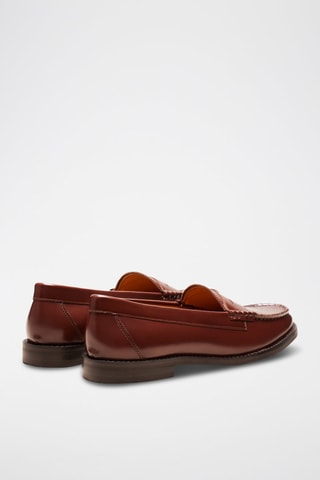 Mocassins en cuir Victoire  - Marron foncé