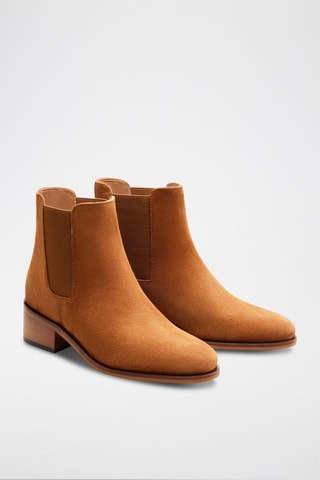 Bottines Chelsea en nubuck Chloé  - Camel