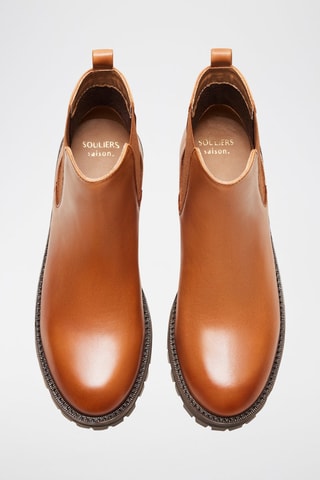 Bottines Chelsea en cuir Maia  - Camel