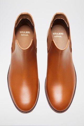Bottines Chelsea en cuir Chloé  - Camel