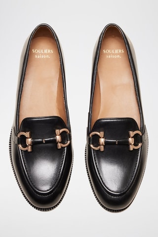 Mocassins en cuir Fleur  - Noir