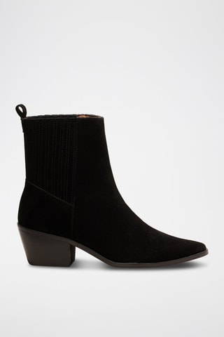 Bottines en nubuck Lucile  - Noir
