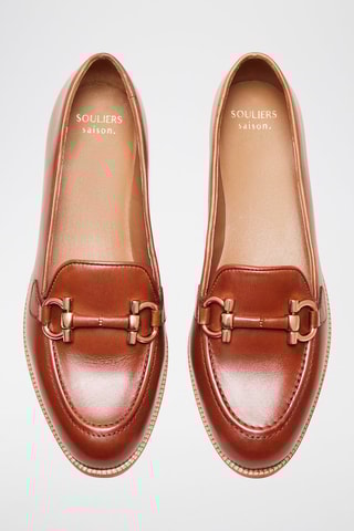 Mocassins en cuir Fleur  - Marron