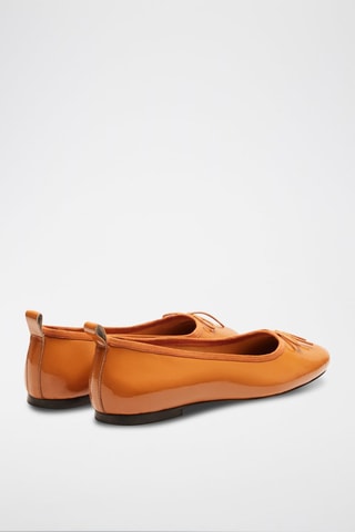 Ballerines en cuir verni Camille  - Camel