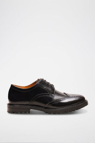 Derbys en cuir de veau verni Pauline  - Noir