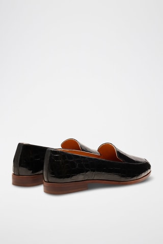 Mocassins en cuir verni Margaux  - Noir