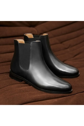 Bottines Chelsea en cuir Zoé  - Noir